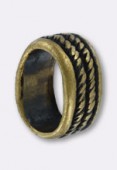 Passant en métal pour cuir 10x6 mm corde bronze x1
