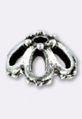 Coupelle en métal 11mm argent vieilli x4