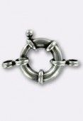Fermoir à ressort 17mm argent vieilli x1