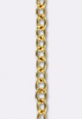 Chaîne à maillon ovale guilloché 10x8 mm or x50cm