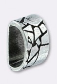 Passant en métal pour cuir 6x3 mm serpent argent x1
