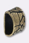 Passant en métal pour cuir 6x3 mm serpent bronze x1