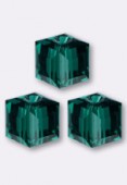 Cube 5601 4 mm emerald x6