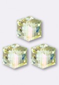 Cube 5601 4 mm crystal luminous green x6