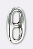 Perle en métal intercalaire passant 2 trous 18x10 mm argent x1