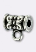 Attache breloque en métal 7x4 mm argent vieilli x2