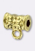 Attache breloque en métal 7x4 mm or x2