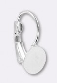 Dormeuse support à coller 8 mm argent x2