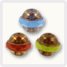 Perles Saturne et bîcones en verre de Bohême