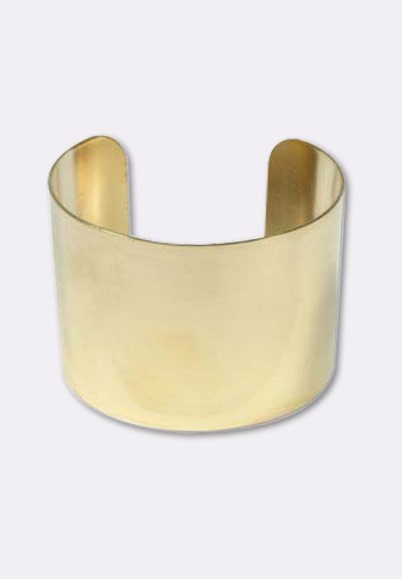 Bracelet manchette bombée en laiton 30 mm x1 - Bracelets et Colliers - Apprêts Bijoux - Espace DIY