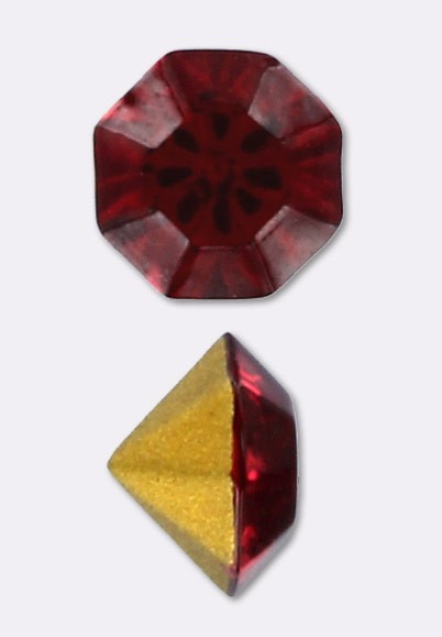 20 Perles Facettées En Verre De Bohême 8 Mm - Couleur Siam AB - Origine France - Neuf