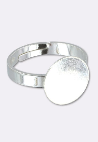 Bague réglable sale argent
