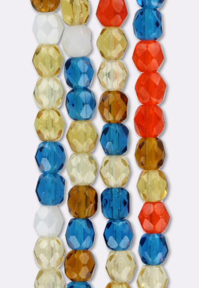 Perles Facettes De Bohème Preciosa 4 Mm Couleur Chocolat - Lot Français, Neuf, Pour Création Bijoux