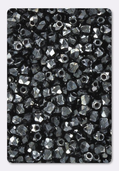 Perles Facettes De Bohême 6 Mm Nébuleuse Noire - Lot De 25 - Marque Preciosa - Fabriqué En France