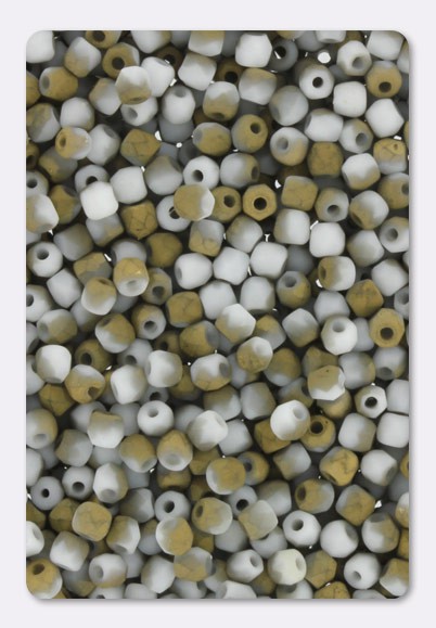 Lot De 100 Perles Facettes De Bohème 3 Mm White Opal - Fabriqué En France, Marque Preciosa, Neuf