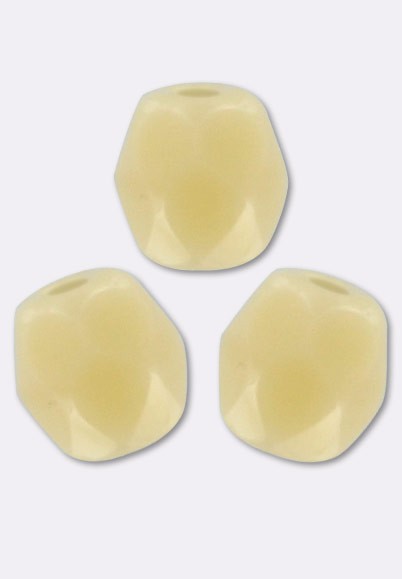 100 Perles Facettées Preciosa Opale Blanche 3 Mm - Fabriqué En France - Neuf