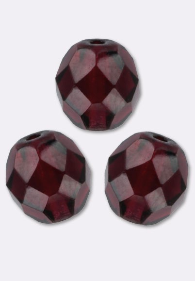 Perlin Lot de 65 perles tchèques, en cristal de Bohême, 8 x 6