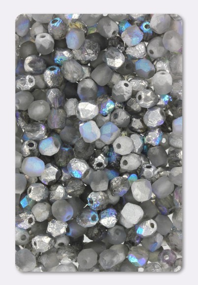 Lot De 100 Perles Facettes De Bohême 4mm Rubis - Fabriqué En France