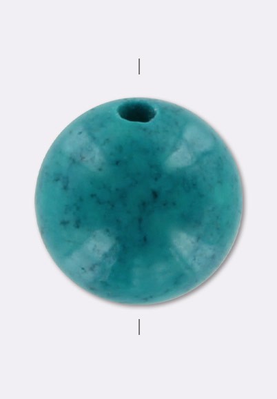 20 perles ronde percé pierre turquoise 14mm pierre naturelle - Un grand marché