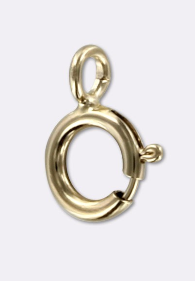Fermoirs à Ressort Plaqué Or 18K - Lot De 40 Pièces - Taille 8mm - Pour Fabrication De Bijoux (colliers, Bracelets)