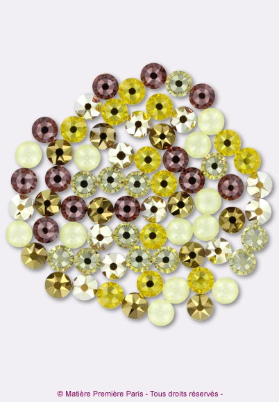 JAONLD 2500 Pcs Hotfix Strass Hot Fix Perles à Strass 7 Couleurs 1,5~4