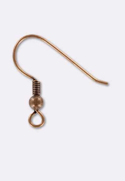 LOT 100 CROCHETS BOUCLES D/'OREILLES METAL CUIVRÉ 19mm x 18mm *Q6
