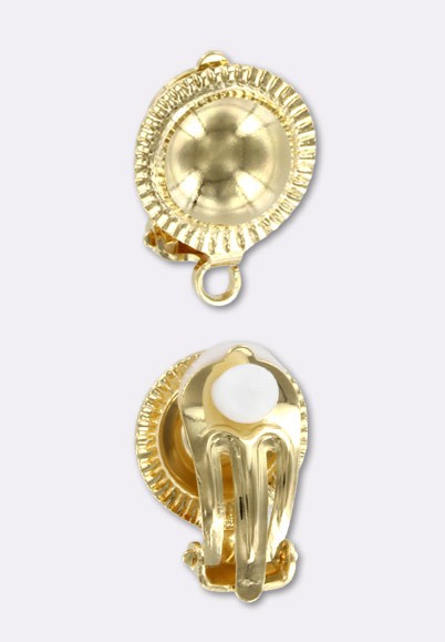 Boucles D'oreilles Clip Vintage En Nacre Et Cristaux – Perles Demi-rondes, Couleur Or, Style Rétro élégant (modèle 5138)