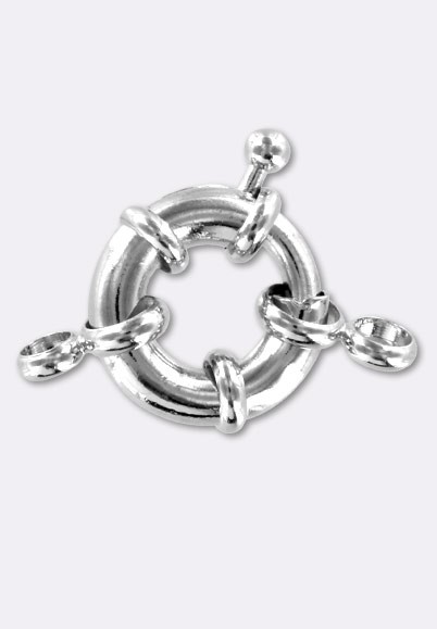 Fermoir à Ressort En Argent Sterling 925 – Diamètre 12 Mm – Pour Bracelets, Colliers DIY – Mécanisme Fiable, Ouverture Facile – Boîte De Rangement Incluse
