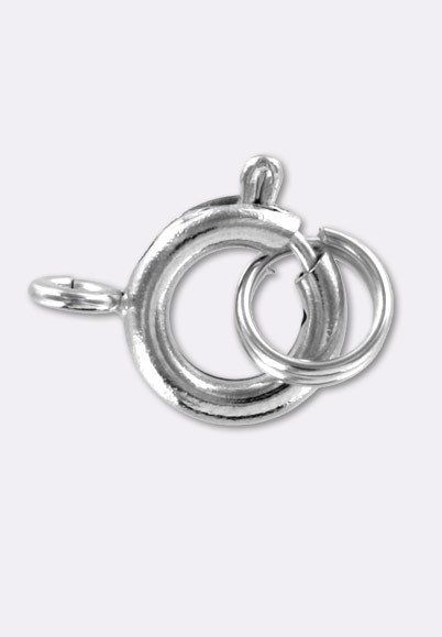 NBEADS Fermoir à Ressort Argent 925 Sterling 12mm - Fermoirs Anneaux Ouverts Pour Bracelets Et Colliers