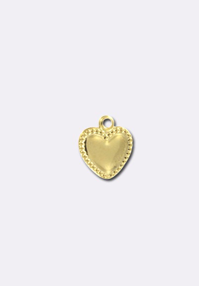 Pendentif Ancien Plaqué Or - Breloque Coeur Art Nouveau Avec Porte-Photos