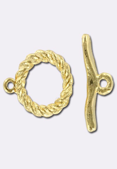 5 Sets De Fermoirs Toggle En Laiton Doré - Dimensions 14x11 Mm, Neufs, Pour Bijoux