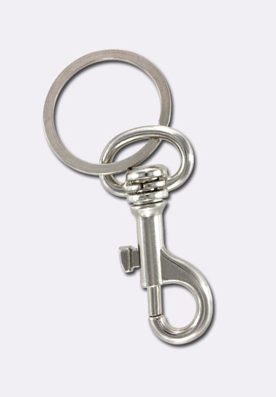 Fermoir porte clefs mousqueton 88 mm nickel x1 - Fermoirs - Apprêts bijoux  - Accessoires