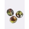 10 Perles Facettées Bohème En Péridot AB 10mm - Marque Preciosa - Fabriqué En France