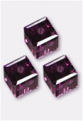 Cube 5601 6 mm amethyst x2