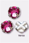 Rose montée 53102-SS16 4 mm fuchsia F x12