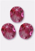 Facette 3 mm rose / crystal x50