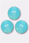 Ronde 6 mm milky turquoise x24