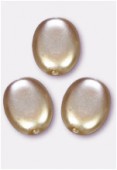 Palet ovale nacré 20x14 mm beige x300