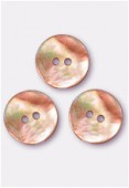 Bouton en nacre 18 mm rouille x4