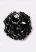 Boule strass 6 mm jet / noir x1