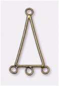 Composant pour boucle d’oreille triangle 33x18 mm bronze x2