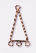 Composant pour boucle d’oreille triangle 33x18 mm cuivre x2