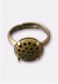 Bague réglable à grille 19 trous 12 mm bronze x50