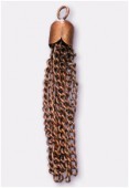 Pompon 60x9 mm cuivre x50