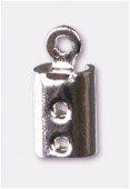 Embout pour cordon 2-3 mm argent x2