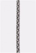 Chaîne jaseron 2 mm argent vieilli x1 mètre