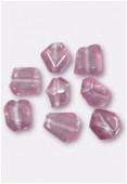 Diamant formes mix + ou - 10 mm lilas x8