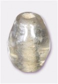 Perle en verre olive VS16 cristal irisé x12