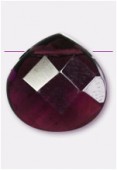 Larme à facettes 16x16 mm amethyst x1