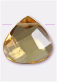 Larme à facettes 16x16 mm citrine x1